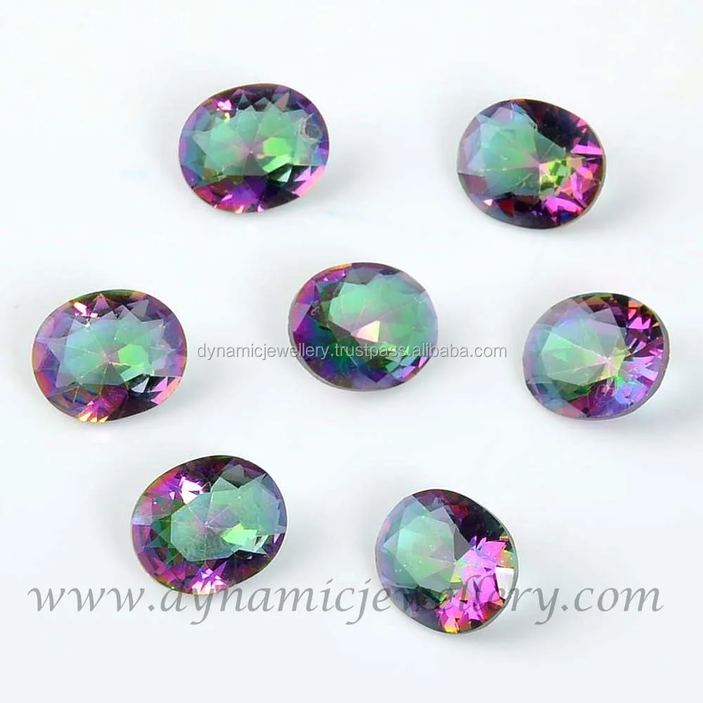 Natural Mystic Topaz Cut Mm Round Shape Authentic Loose Gemstone