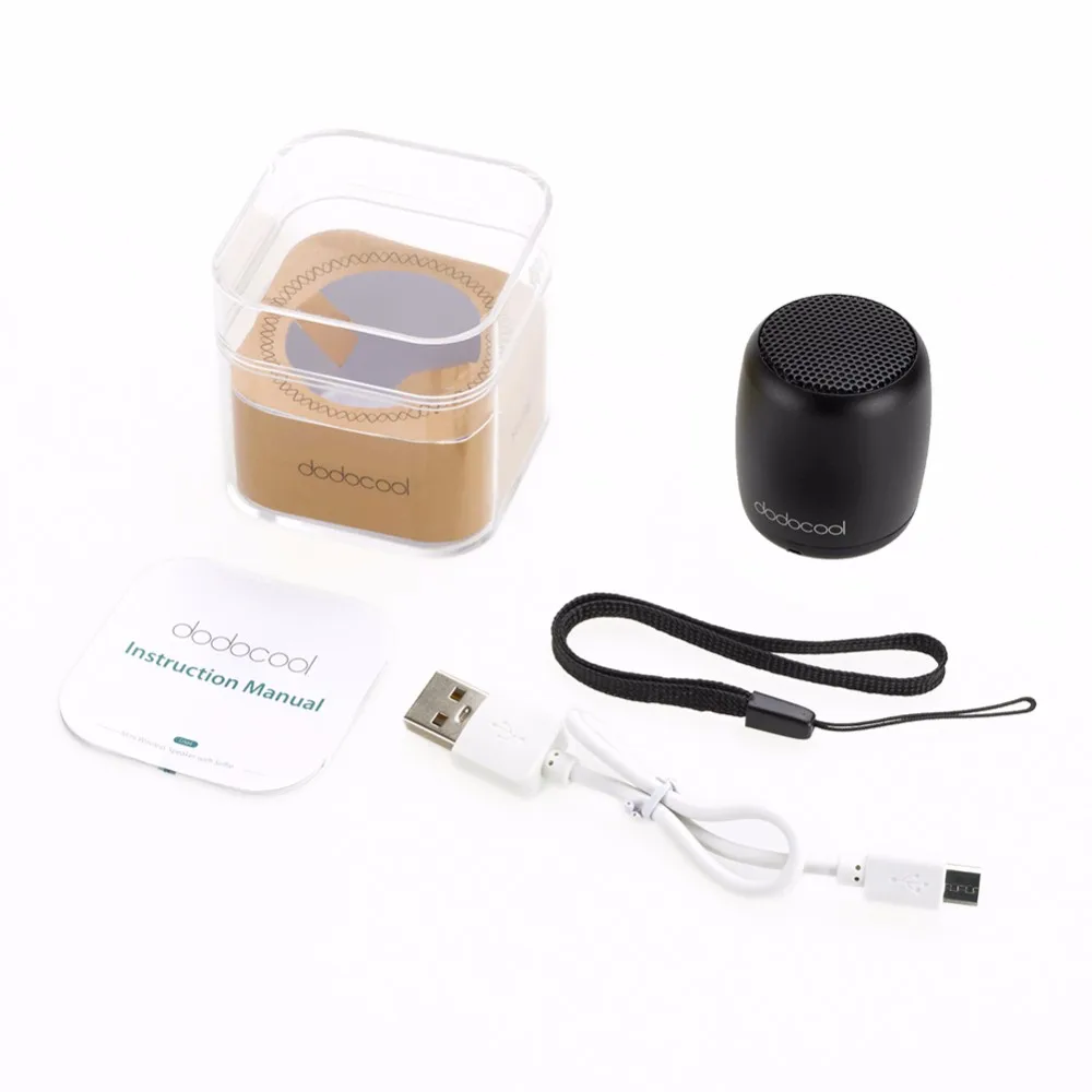 dodocool Mini Wireless Speaker with Selfie Remote Control Built-in Mic Rechargeable Range Low Harmonic Distortion DA84-1 - ANKUX.COM