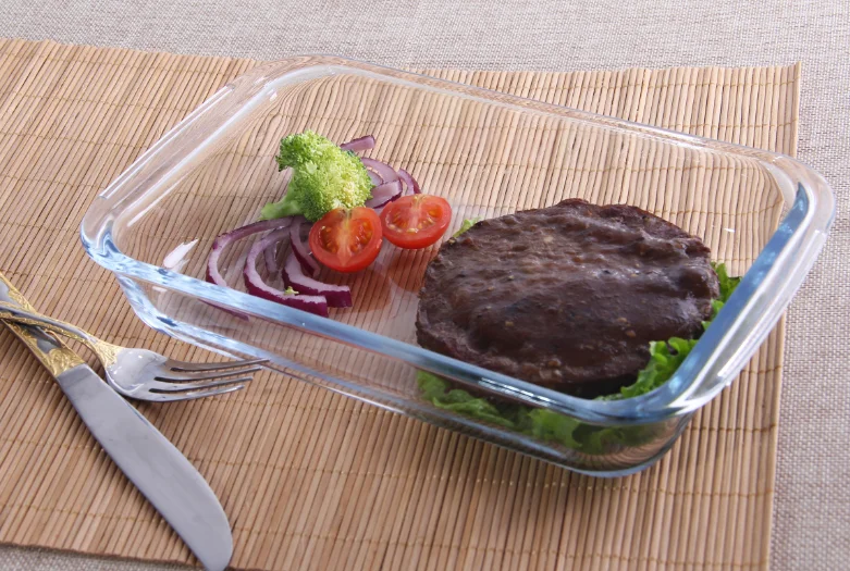 glass baking dish with silicone handles