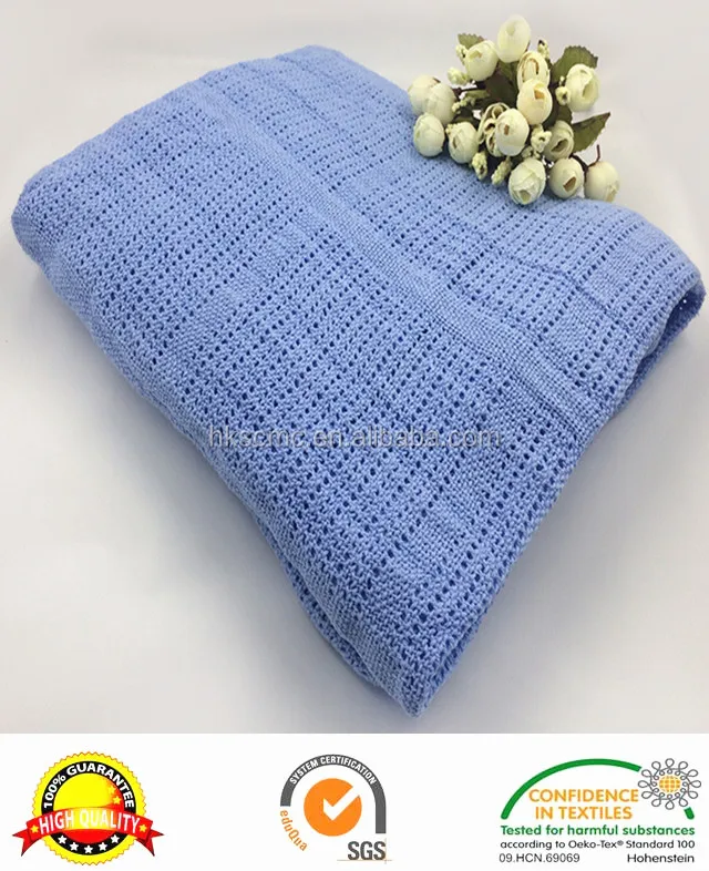 Customized Soft Blue Cotton Cellular Thermal Baby Hospital