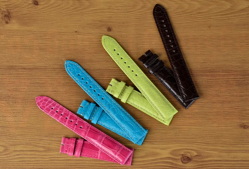 Custom logo 100% real crocodile leather watch band_5.JPG