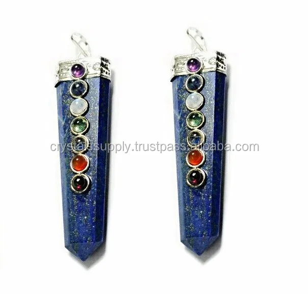 7 Chakra Stone Lapis Lazuli Reiki Healing Jewelry Pendants.jpg