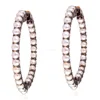 18kt Gold Silver 925 Designer Pearl Hoop Earring Pearl Jewelry Wholesale