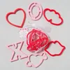 COOKIE CUTTER VALENTINE SHAPES PLASTIC 6PC IN MESH BAG #G87043N