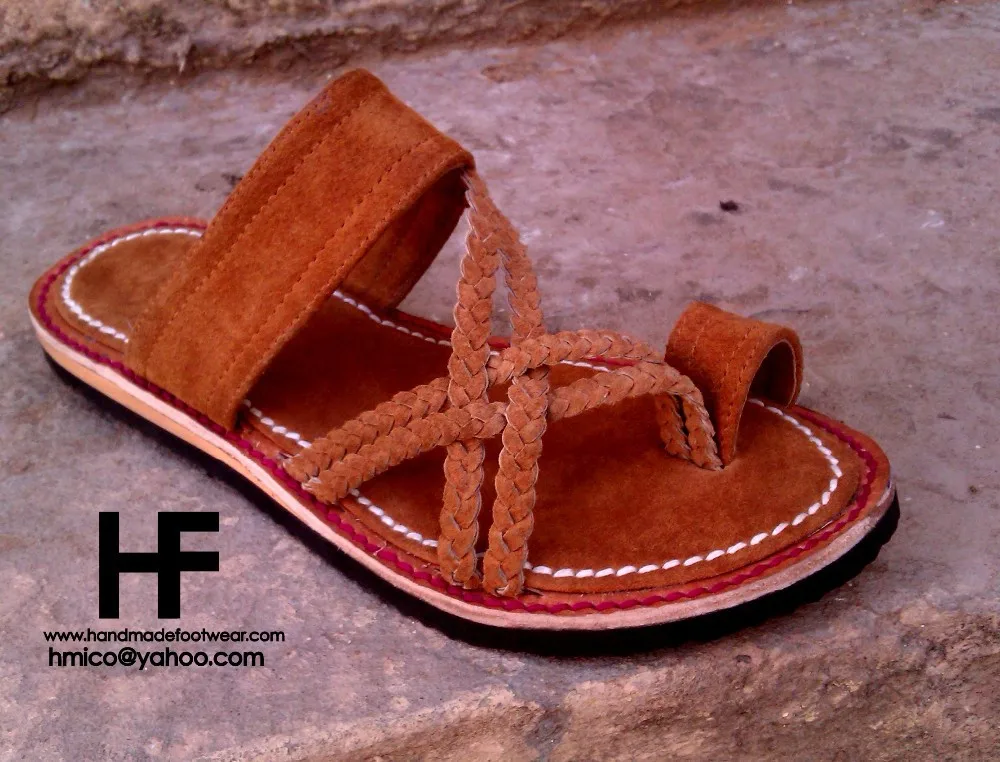 sandalias de cuero hechas a mano artesanales