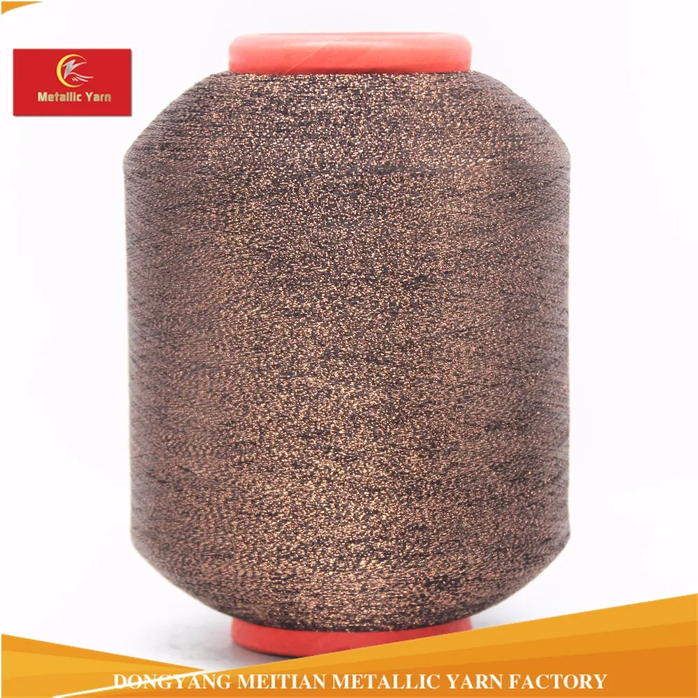 MH type metallic yarn copper color for weaving with good quality