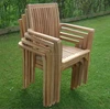 Teak Outdoor Garden Patio beach Stacking Chairs for dining and Furniture