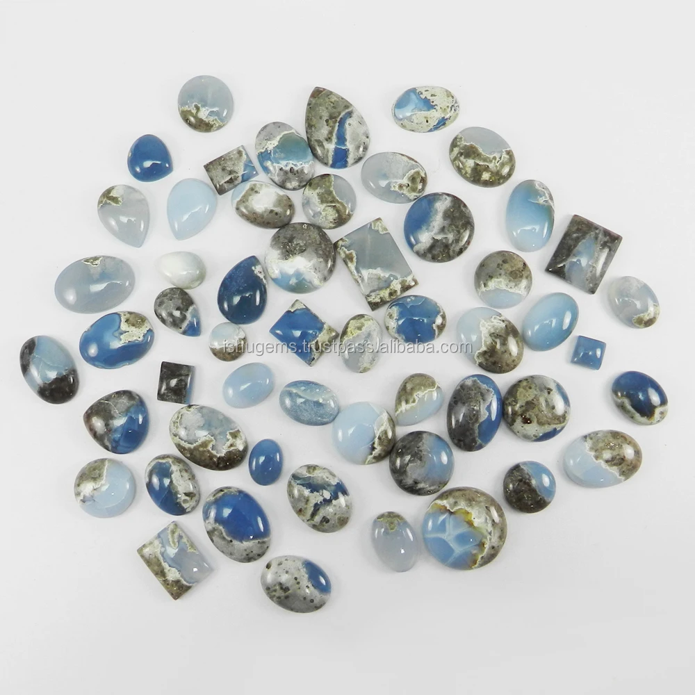 Редкий! 56 шт. синий опал 100 gms Mix кабошон, полудрагоценный драгоценный камень IG4152