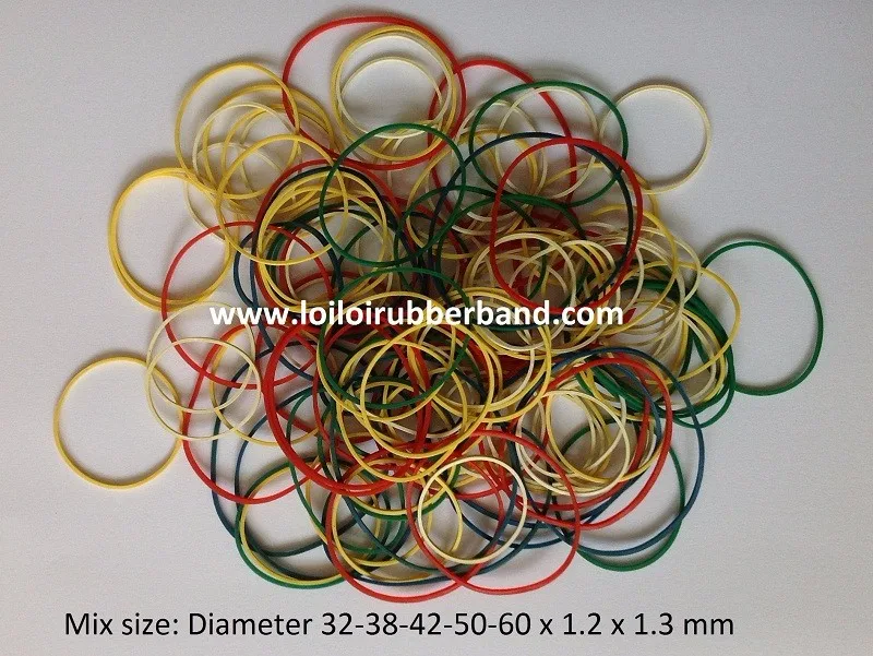Natural colorful rubber band with 80 Rubber content / High Quality