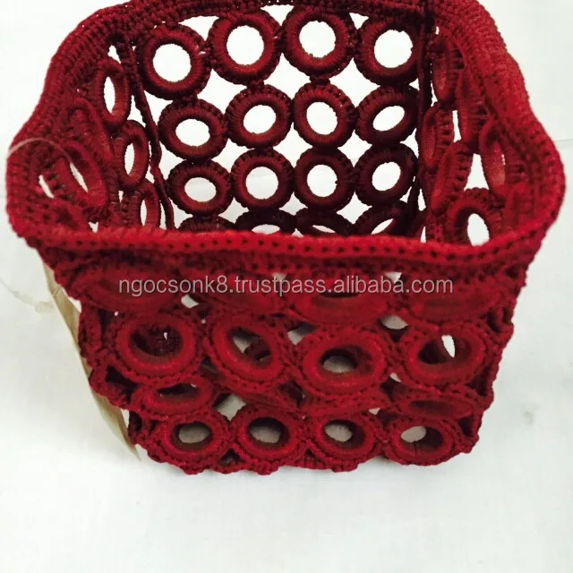 lindan home decoration pp yarn crochet hanging basket