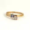 925 sterling silver raw sapphire gemstone fashion ring supplier jewelry September Birth stone