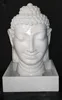 Terrazzo Buddha head Water Fountain White/Black