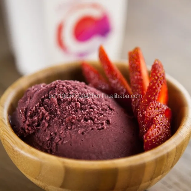 organic acai sorbet flavours natural banana and strawberry