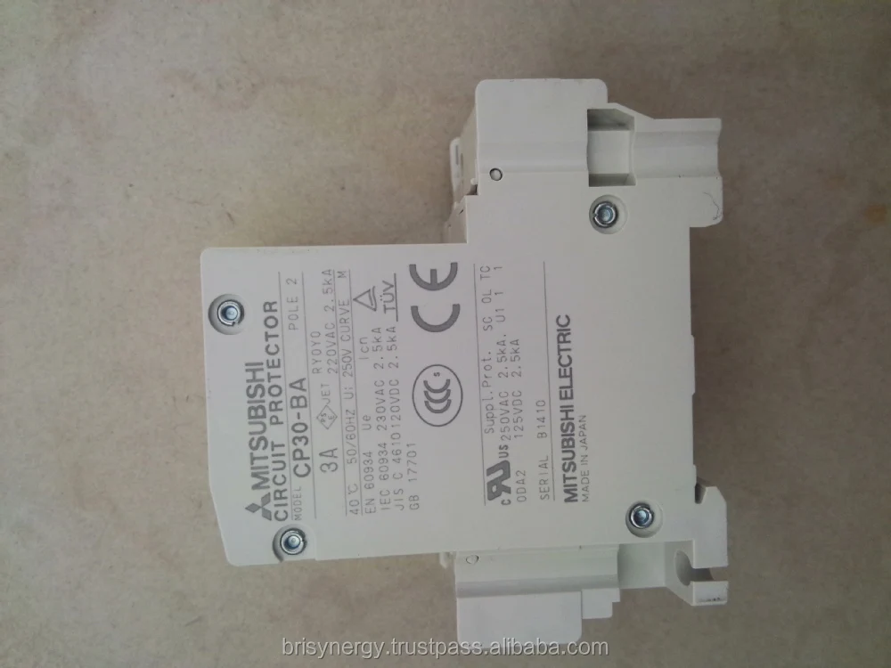 Mitsubishi Circuit Protector Cp30ba 2p 1m 3a Mitsubishi 3a,2 Hole