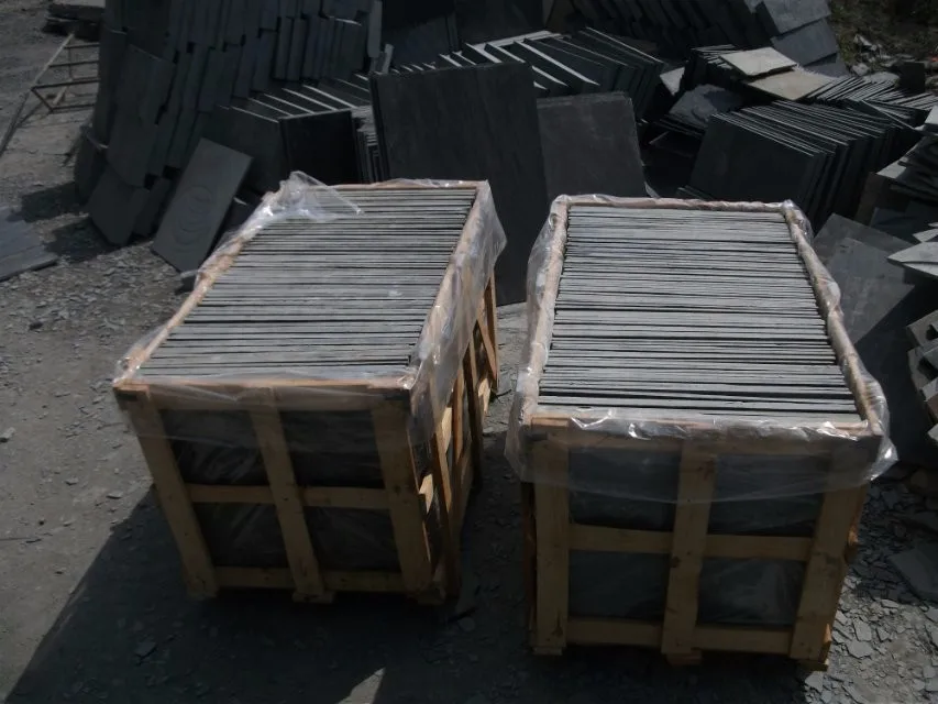 Chinese slate natural stone black slate slabs for sale