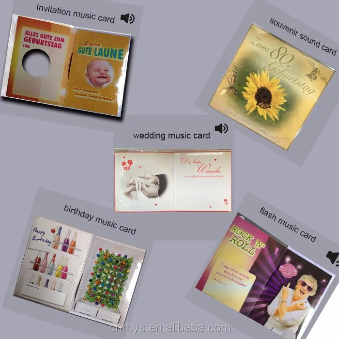 children printing customized card music gift, retail music card