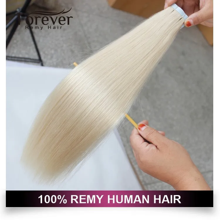 Large Stock cheap 100 european Remy Human Russian Full Cuticle glue in