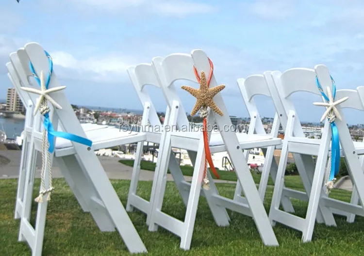 2015 Used Cheap Modern Wedding Chair White Wood Folding Chair