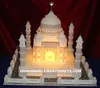 White Marble Taj Mahal Model With light
