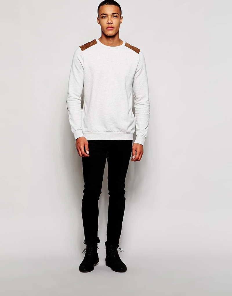 男性新しいfashoin平野綿トレーナーフードなし特別なデザインシャツ男性用卸売ホワイト高品質パーカー仕入れ・メーカー・工場