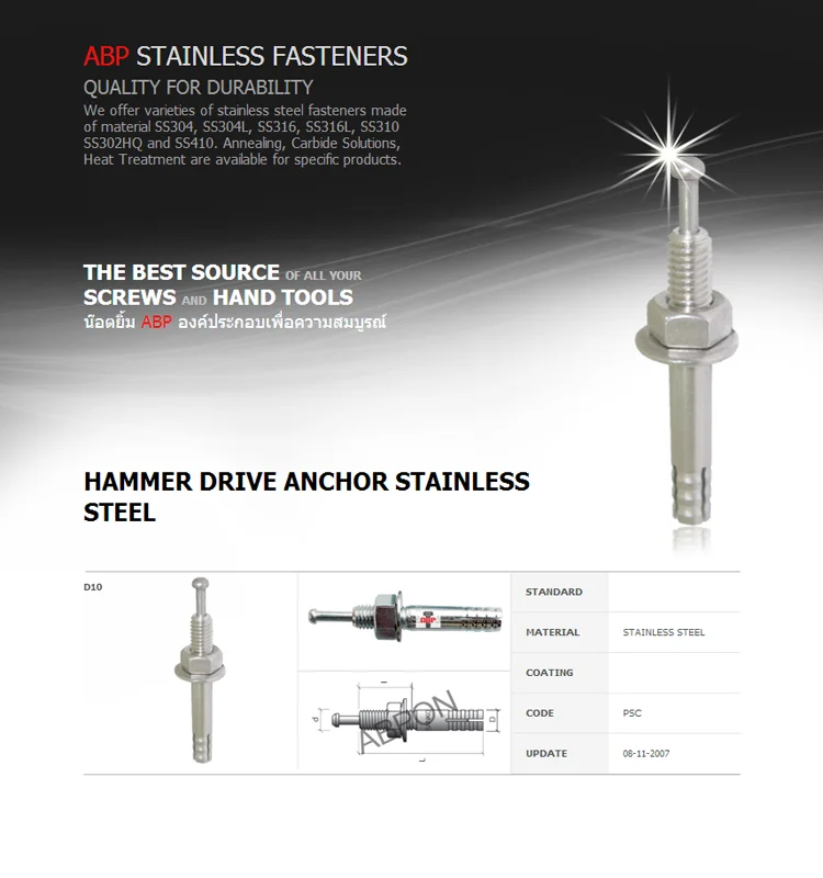 Hammer Drive Anchor Stainless Steel Buy Hammer Drive Anchor,Sanko