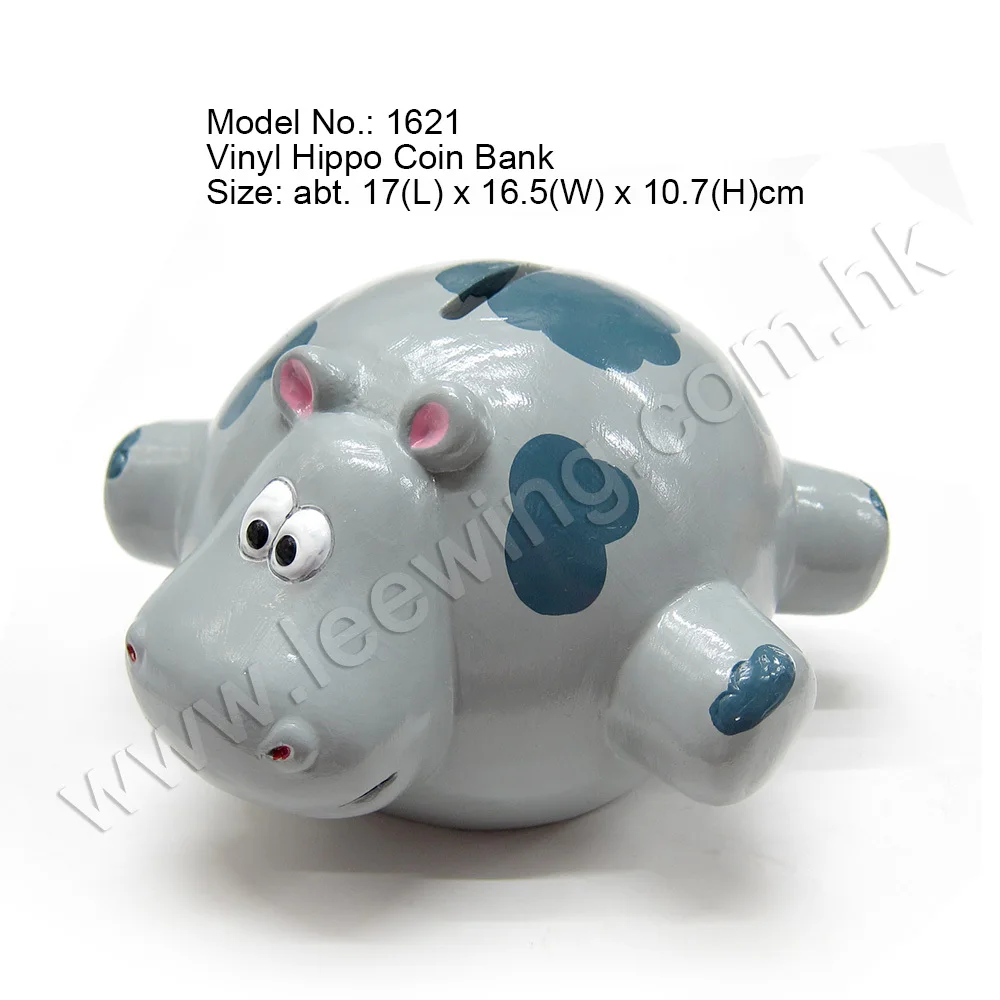 Source High Quality Animal Plastic Hippo Coin Bank Money Saving