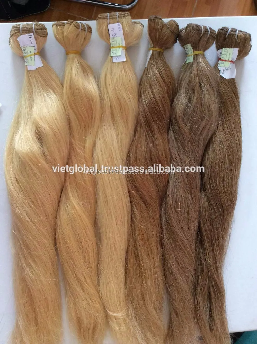 Vietglobalhair Remy Human Hair Weft Colored 60 613 Light Brown