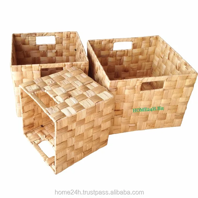 water hyacinth gourmet basket, wicker rattan basket for gift