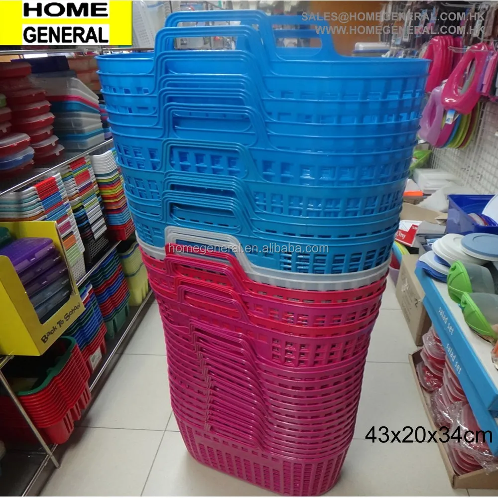 plastic grocery basket