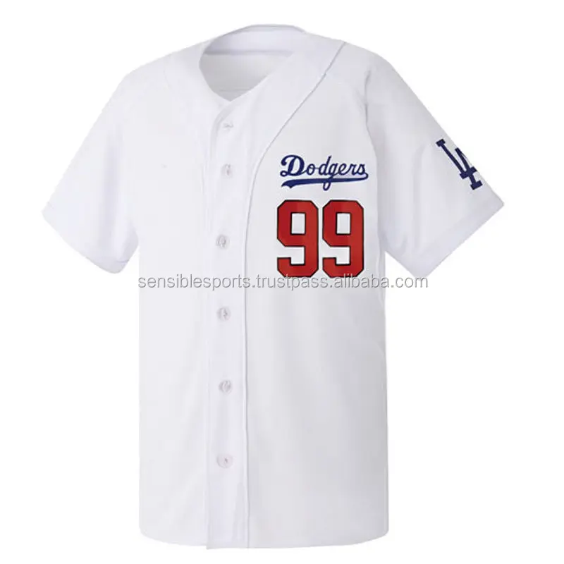 Camiseta De Béisbol Sublimada Blanca Lisa Buy Blanco Jersey De