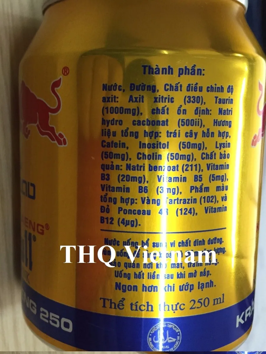 VIETNAM FMCG EXPORTER Red Bull Gold Can Energy Drink 250ml