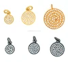 Contemporary Round Design Gold & Black Plated Brass Fashion Charm Pendant Jewelry Wholesale India