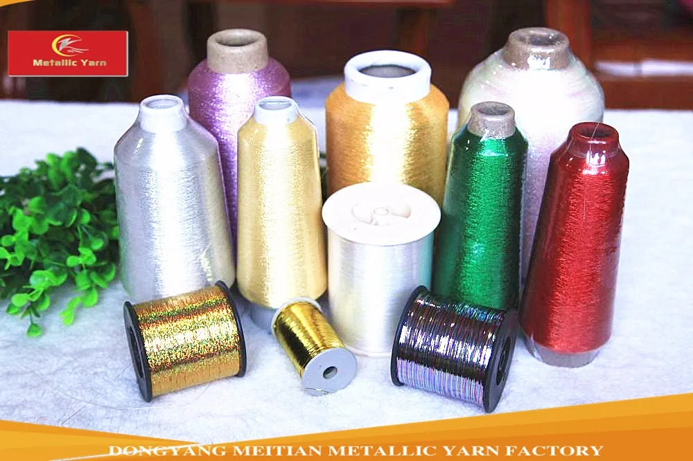 MH type metallic yarn copper color for weaving with good quality