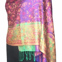 Superfine Silk With Purple And Beige