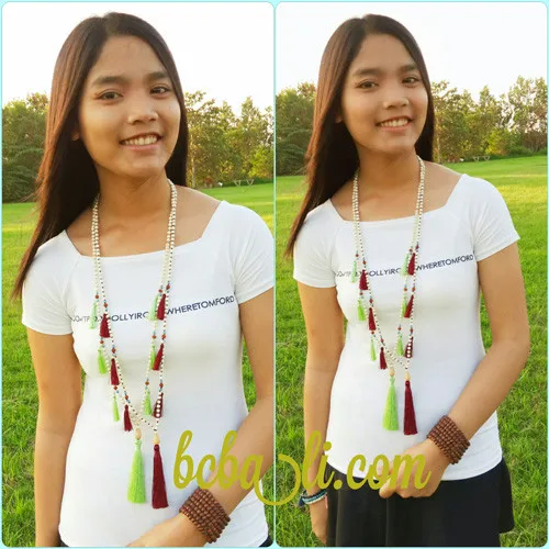 Organic Wooden Beads Necklace Handmade Multiple