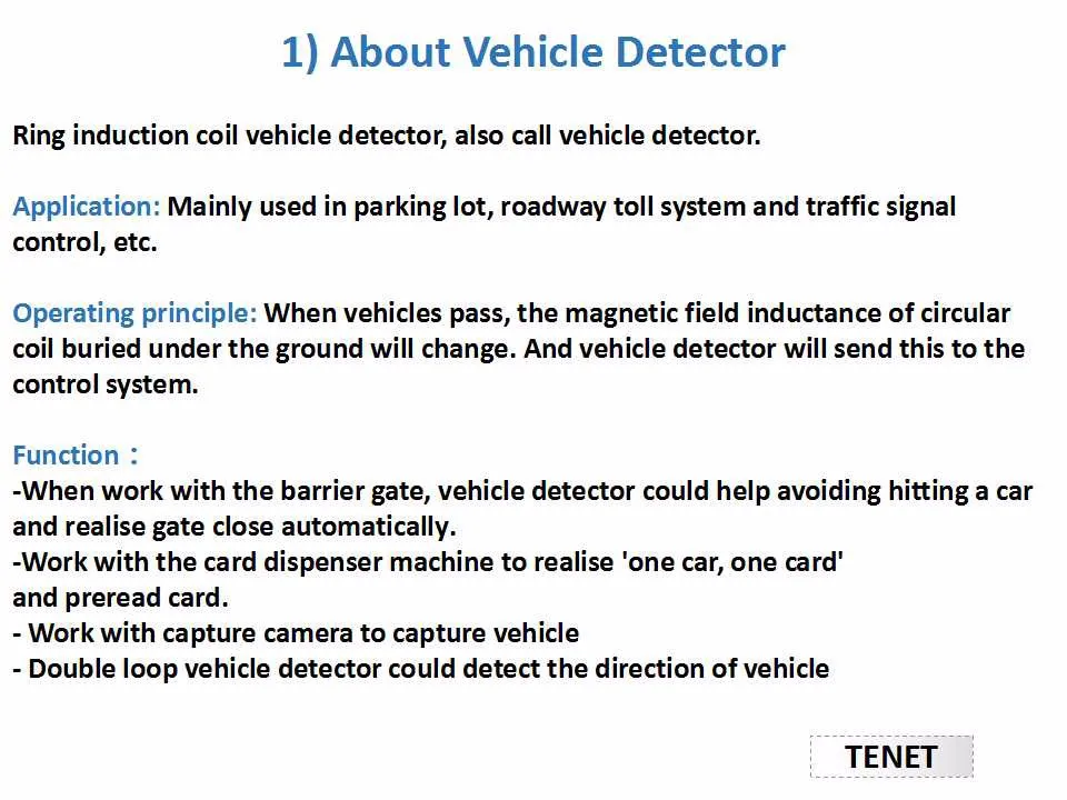 TLD-110 Used to Detect Motor Vehicles Access Detection Inductive Loop Detector
