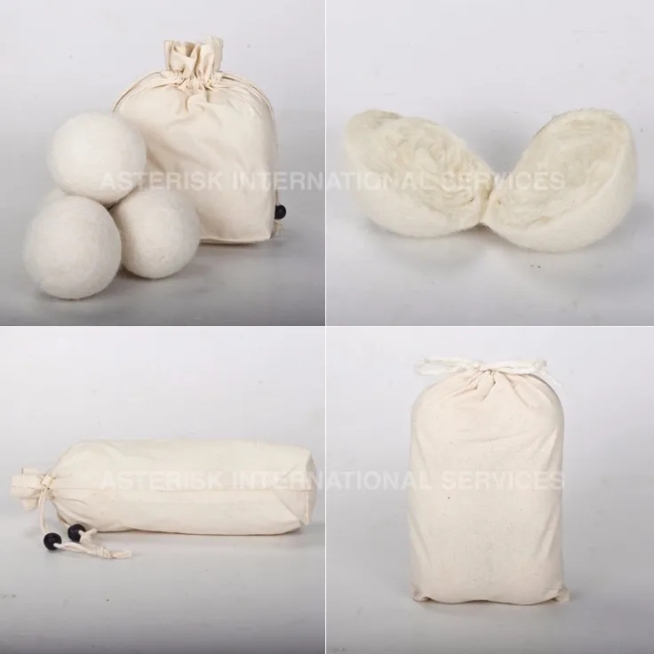 Asterisk 6 Pack Premieum 100% Organic Wool - Nepal Made Wool Dryer Ball - HypoAllergenic For Allergies and Sensitive Skin