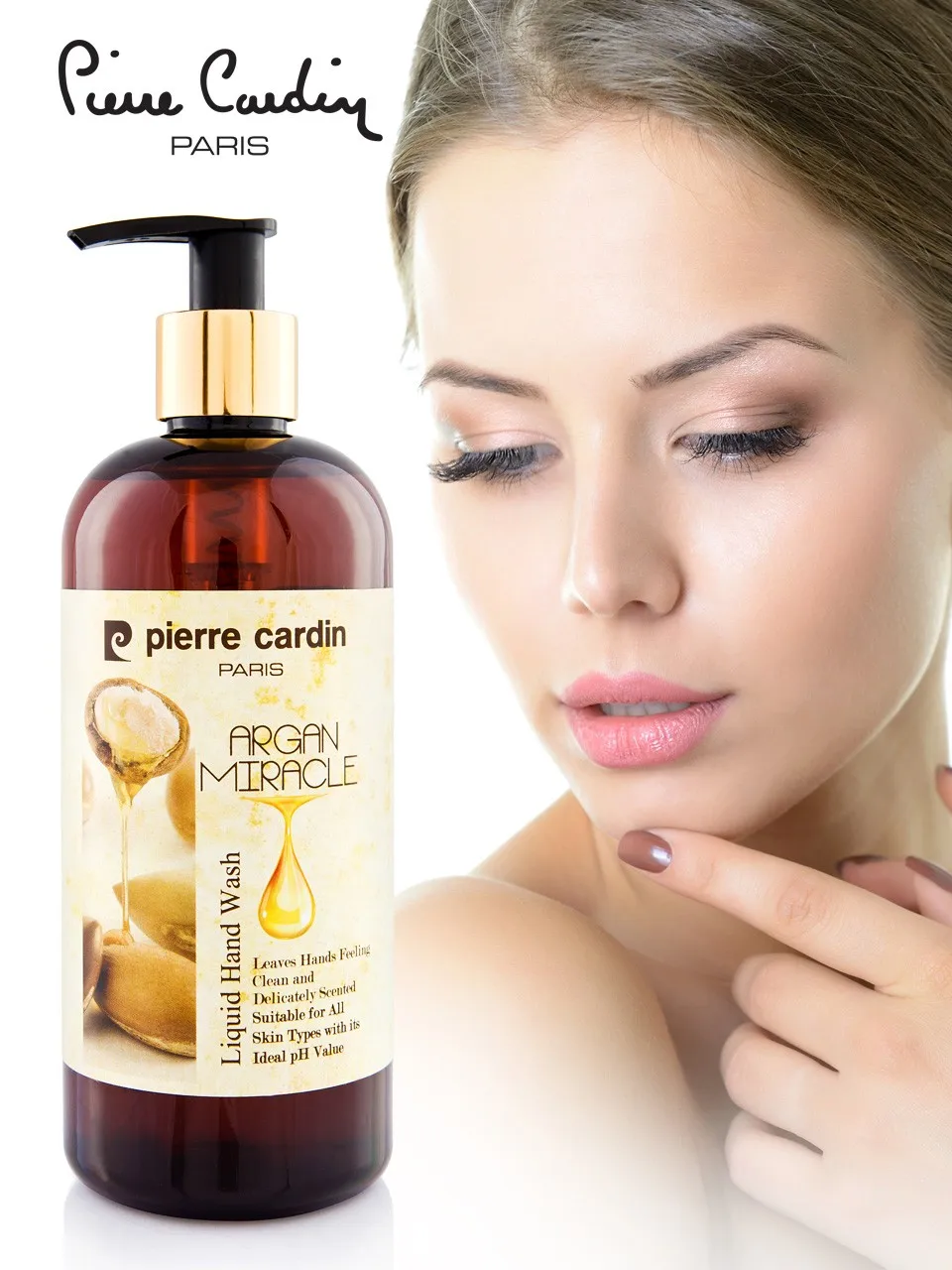 pierre cardin argan miracle liquid hand wash 400ml enriched with