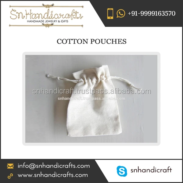 large muslin bags cotton pouches (5 by 8 inch) for jewelry, gift
