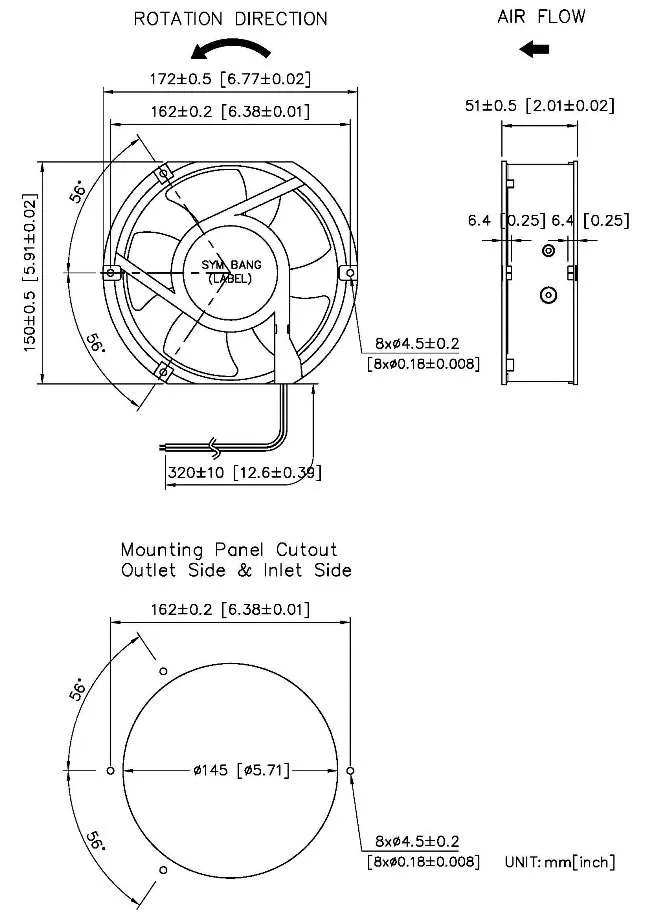 Ec Motors, E17251-TK, Axial, Plastic, 220V - detail 2
