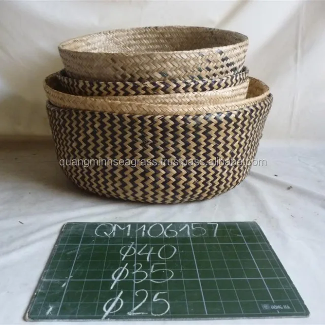 time usage foldable seagrass belly basket nice design wicker