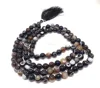 Wholesale Malas: Black Eye Agate Natural 6mm Jap Mala, mala beads necklace, rosary, wholesale lot