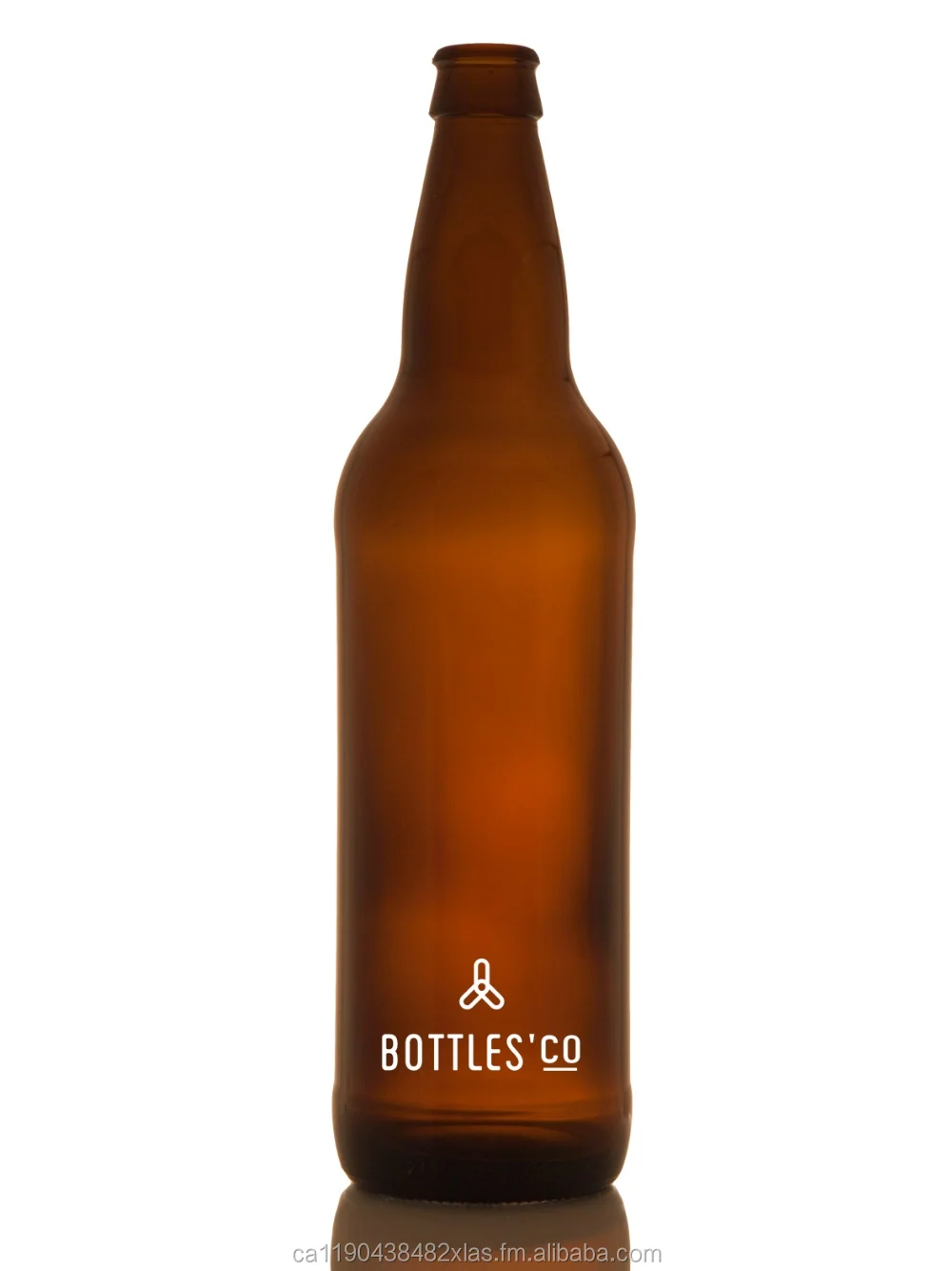 22oz amber glass beer bottle