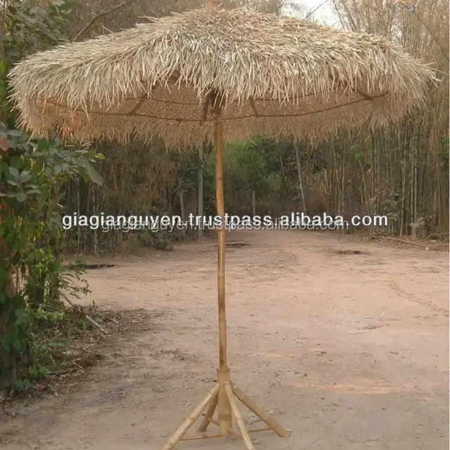 seagrass, palm leaf, thatch, coconut bamboo umbrella_ cheap