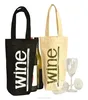 canvas wine bags/ single carrier wine bottle bag