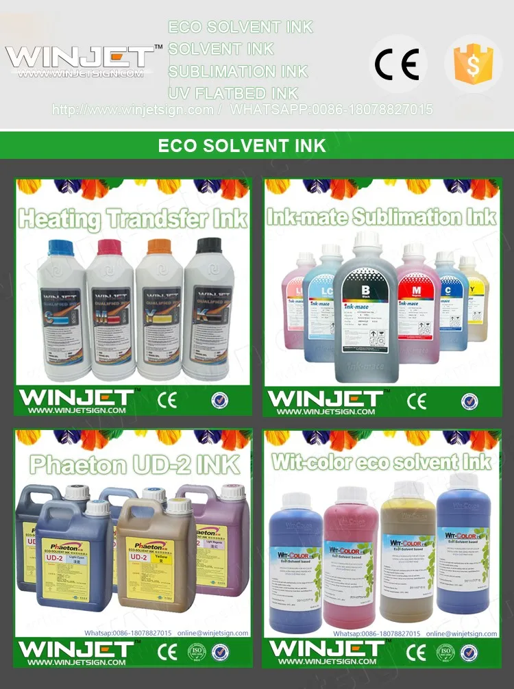 dye sublimation ink Hot transfer Ink eco solvent flatbed printer F