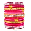 Hot Pink Festive collection Silk Thread Fashion Bangle Designer Jewelry Wholesaler Manufacturer Online