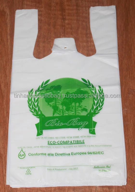 plastic vest carrier shopping bag