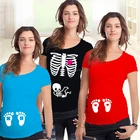 Maternity T shirt with tartan insets wholesale maternity clothes