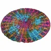 Bohemian Yoga Mat Roundie Tie Dye Wall Decoration Cotton Printed Mandala Beach Towel Throw